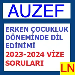 Video thumbnail for Erken Çocukluk Döneminde Dil Edinimi 2023-2024 Vize Soruları