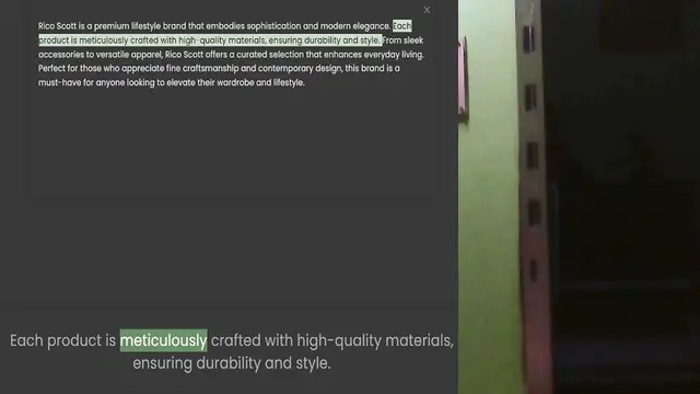 Video thumbnail for product is meticulously crafted with high-quality materials, ensuring durability and style. From sleek accessories to versatile apparel, Rico Scott offers a curated selection that enhances everyday living. Perfect for those who appreciate