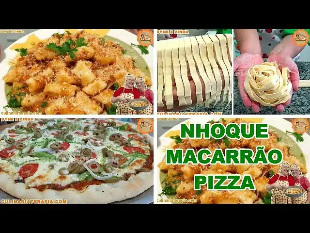 Video thumbnail for Como fazer 3 receitas tradicionais de Massas Típicas Italianas - Culinária Terapia por Dyne e Zinha