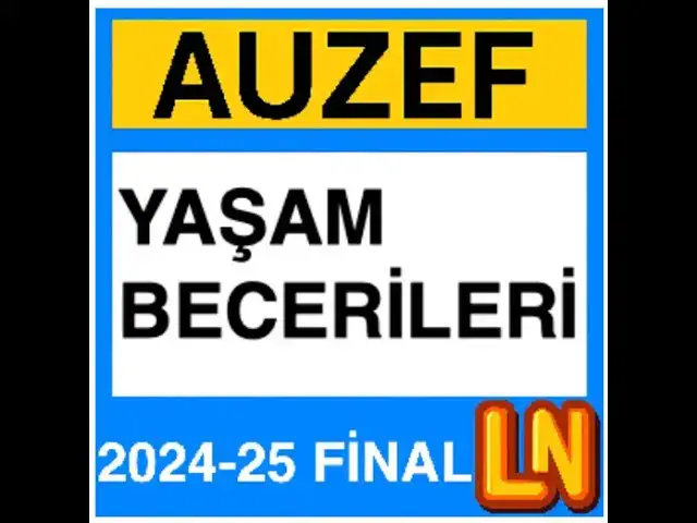 Video thumbnail for Auzef Yaşam Becerileri 2024-2025 Final Soruları