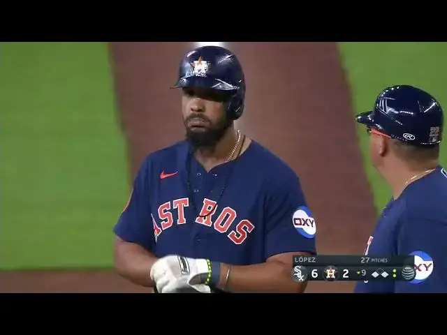 'Video thumbnail for Jose Abreu SMACKS a RBI Single, Scoring Cesar Salazar! | Houston Astros | 4/2/2023'