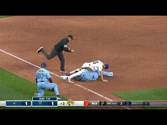 'Video thumbnail for Matt Chapman KNOCKS a RBI Single, Scoring Bo Bichette! | Toronto Blue Jays | 4/4/2023'