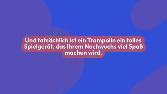 Video thumbnail for Ein Trampolin im Garten: Sport und Spaß für die ganze Familie