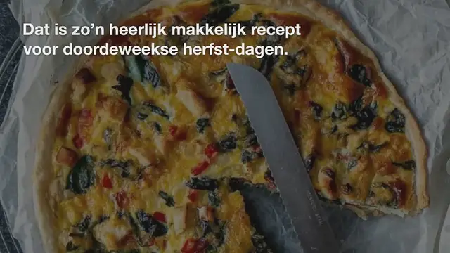 Video thumbnail for Quiche met spinazie en kip