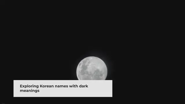 Video thumbnail for korean names that mean dark