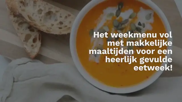 Video thumbnail for Weekmenu #150 Makkelijke maaltijden