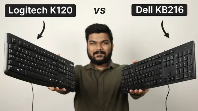 Video thumbnail for Logitech K120 vs Dell KB216: Which is Best Wired Keyboard Under ₹1000?