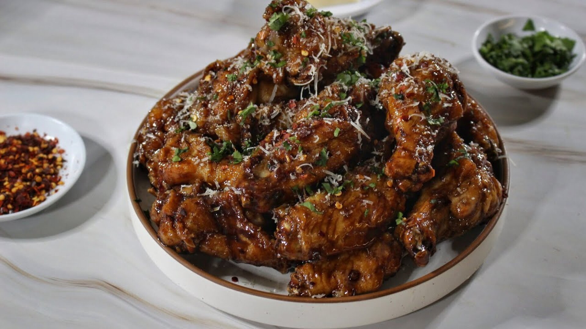 Video thumbnail for Balsamic-Glazed Fried Chicken Wings Recipe