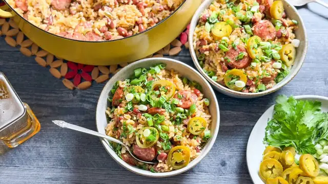 Video thumbnail for One-Pot Red Beans And Rice Recipe