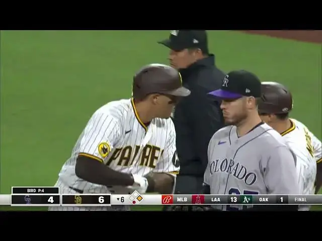 'Video thumbnail for Manny Machado BELTS a RBI Single, Scoring Jose Azocar! | San Diego Padres | 4/1/2023'