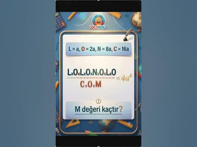 Video thumbnail for Lolonolo Kısa Matematik Sorusu