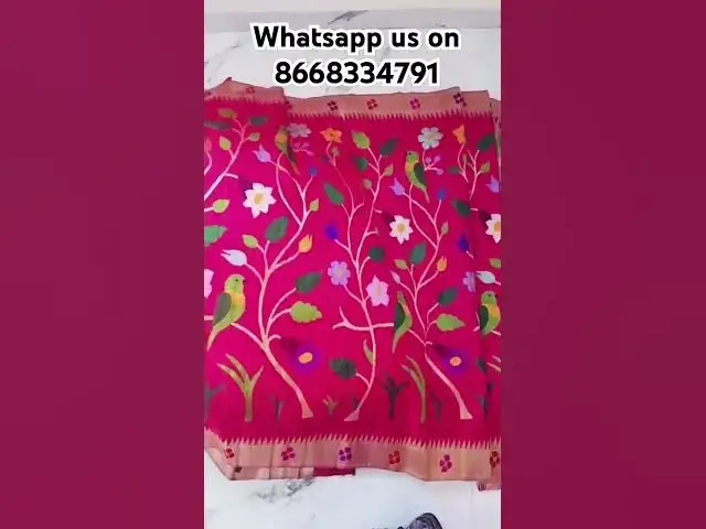 Video thumbnail for Allover Work Paithani Saree | Full Jari Weaving | Royal Traditional Maharashtrian Look#paithani