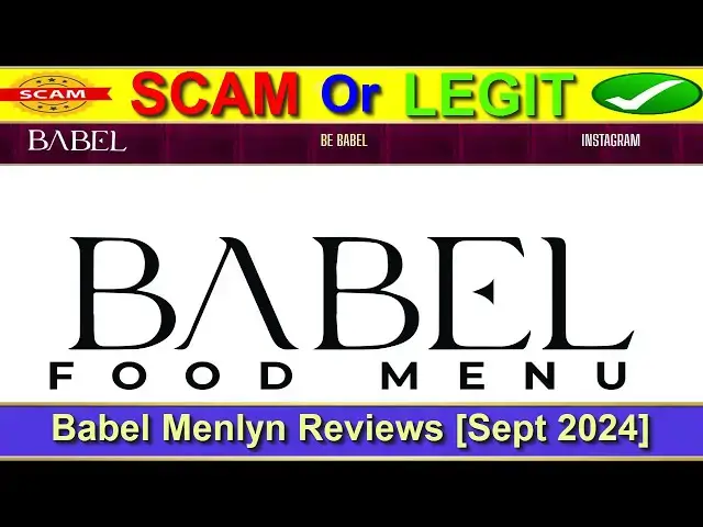 Video thumbnail for Babel Menlyn Reviews (Sept 2024) - Is BabelMenlyn A Scam Or Legit Site? Find Out! | Product Review