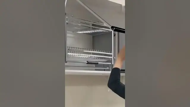 Video thumbnail for Pull Down Rack: Kitchen Storage Cabinet #shorts