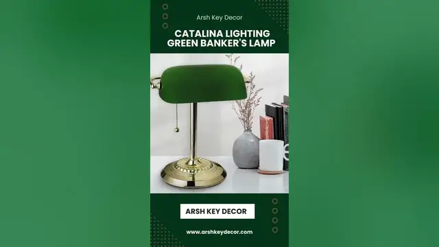 Video thumbnail for Catalina Lighting Green Banker Lamp | Table Lamp #shorts