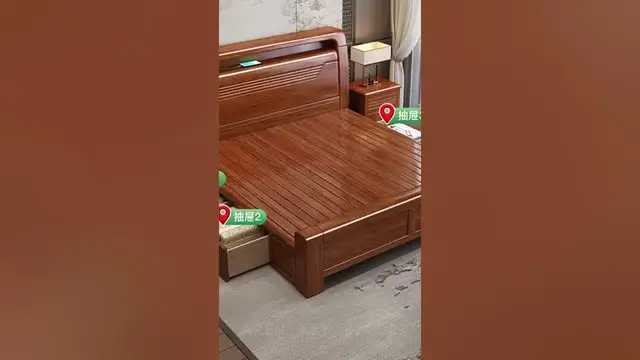 Video thumbnail for The Ultimate Walnut Bed: Masterful Woodworking | Furniture #shorts