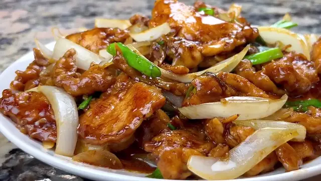 'Video thumbnail for Chicken And Onion Stir Fry   Flavorful  Tender And Juicy Chicken Stir Fry With Vegetable(720P 60FPS)'