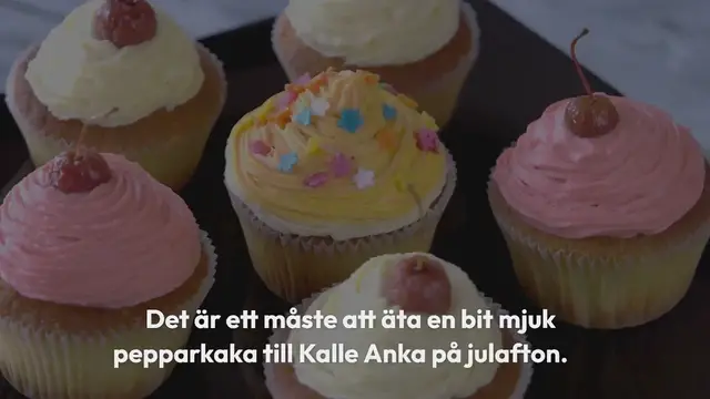 Video thumbnail for Mini pepparkakscupcakes