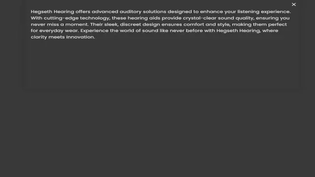 Video thumbnail for With cutting-edge technology, these hearing aids provide crystal-clear sound quality, ensuring you never miss a moment. Their sleek, discreet design ensures comfort and style, making them perfect for everyday wear. Experience the world of