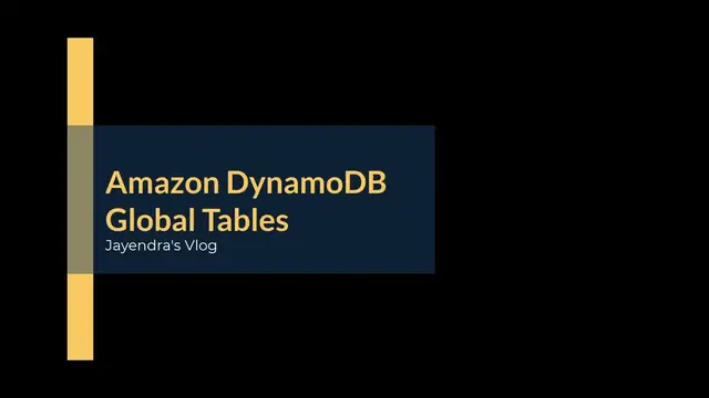 Video thumbnail for Amazon DynamoDB Global Tables