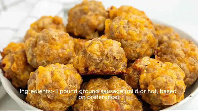 Video thumbnail for sausage ball recipe