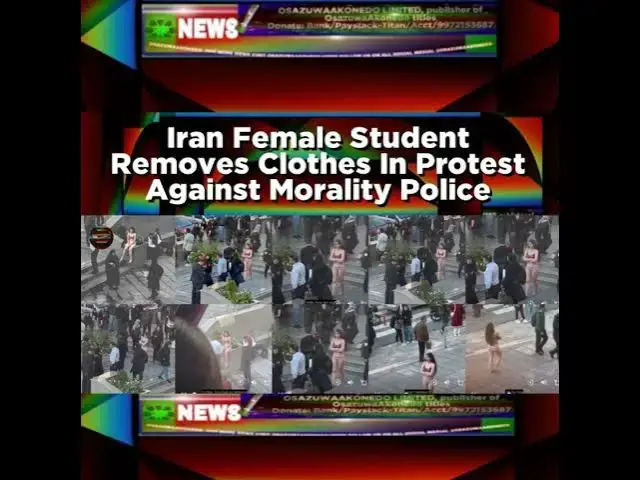 Video thumbnail for Iran Female Student Removes Clothes In Protest Against Morality Police