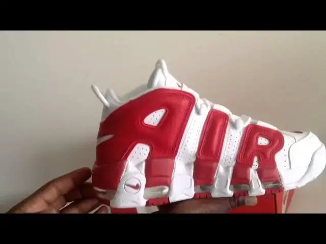 Video thumbnail for Nike Air More Uptempo White Red Bulls Colorway First Look