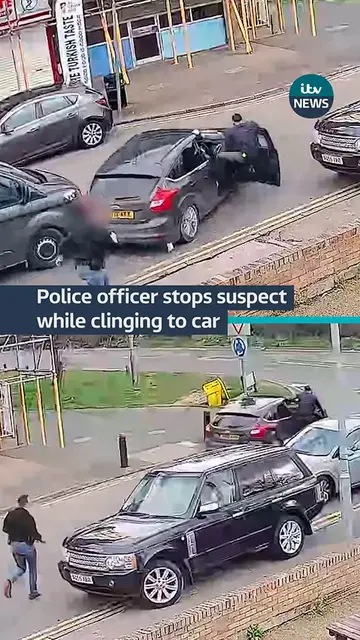 Video thumbnail for Reece Wheeler has been jailed after he drove off at high speed while a police officer was clinging to the car.