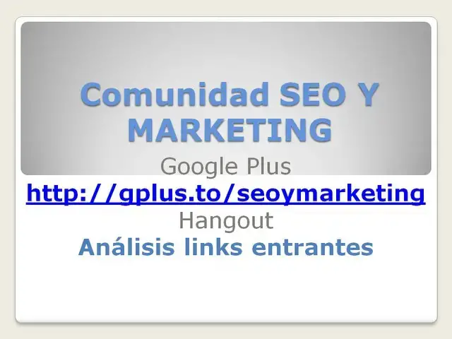 Video thumbnail for Analisis de los links entrantes