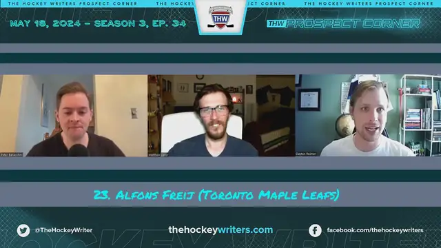 Video thumbnail for Post-Lottery 2024 NHL Mock Draft - Alfons Freij to the Toronto Maple Leafs