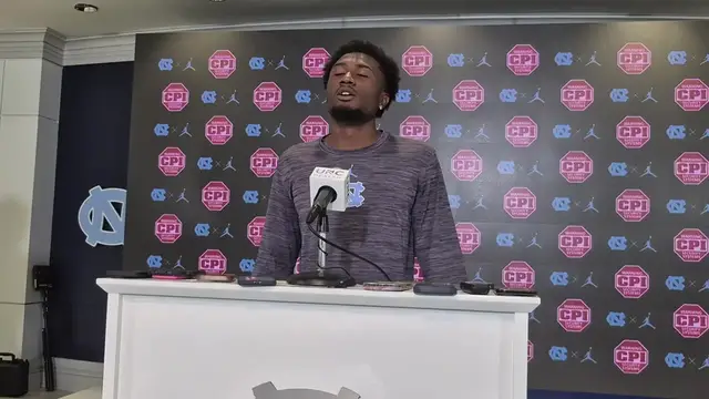 'Video thumbnail for Video_ #UNC press conference with defensive back Marcus Allen and linebacker Khmori House'