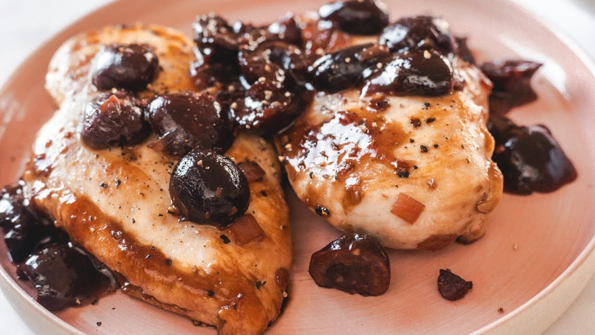 Video thumbnail for Chicken With Cherry Balsamic Sauce Recipe
