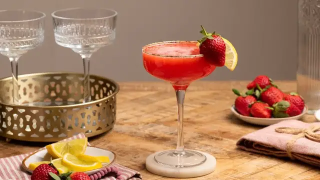 Video thumbnail for Strawberry Lemon Drop Cocktail Recipe