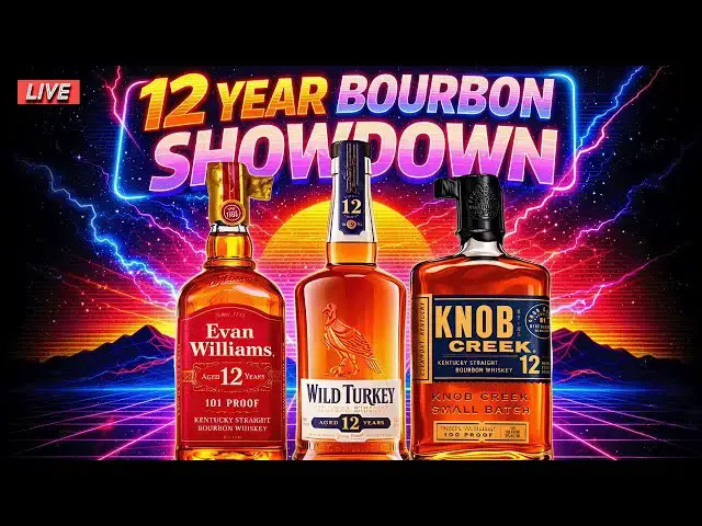 Video thumbnail for Evan Williams 12 vs Wild Turkey 12 vs Knob Creek 12 | 12 Year Bourbon Showdown (LIVE)