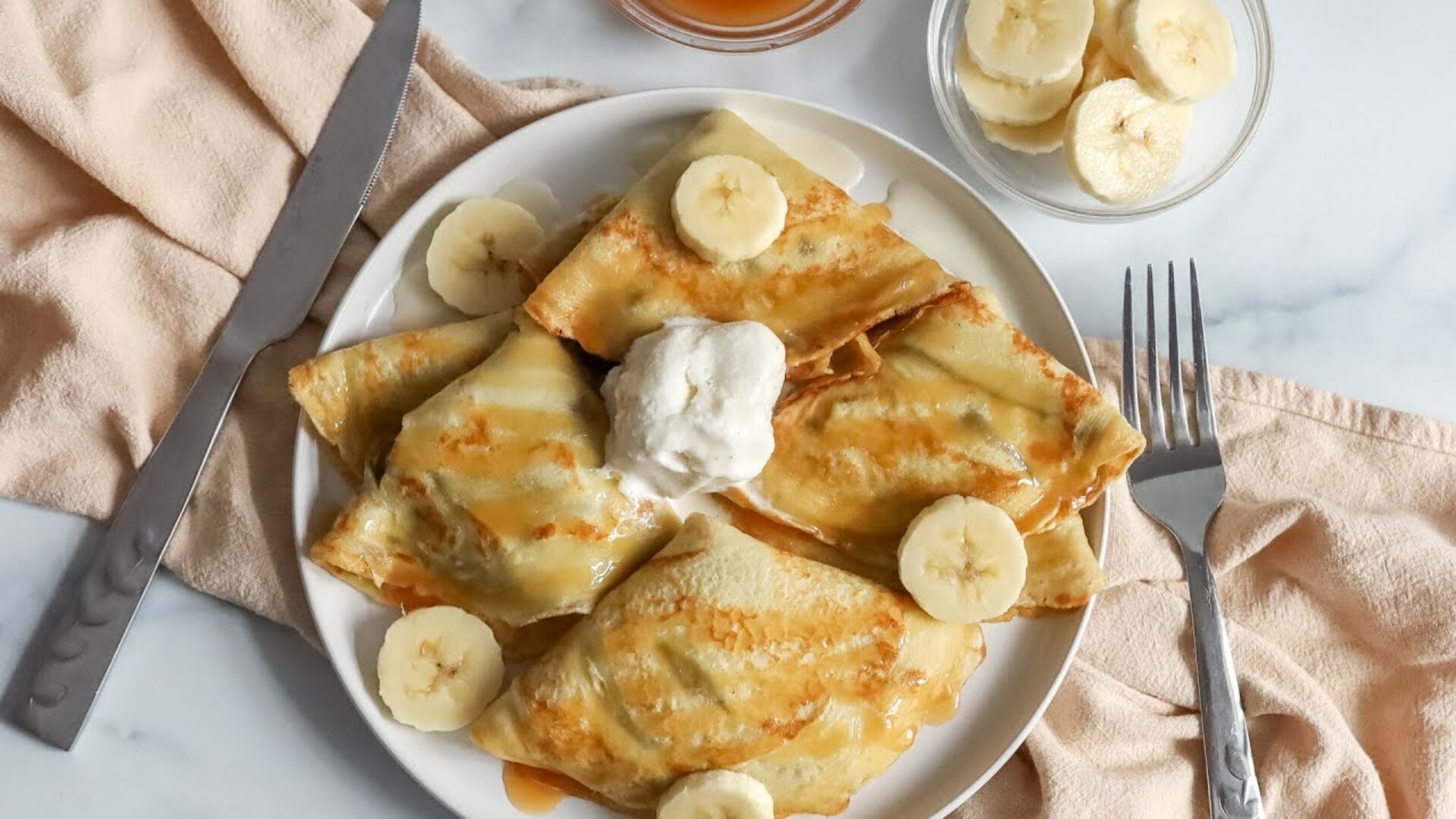 Video thumbnail for These Bananas Foster Crepes Will Satisfy Your Sweet Tooth