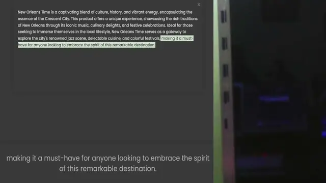 Video thumbnail for essence of the Crescent City. This product offers a unique experience, showcasing the rich traditions of New Orleans through its iconic music, culinary delights, and festive celebrations. Ideal for those seeking to immerse themselves in t