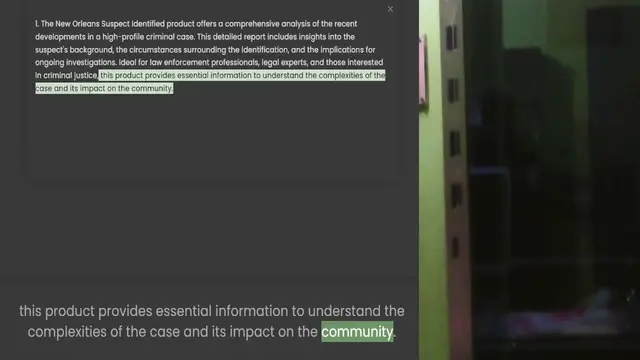 Video thumbnail for developments in a high-profile criminal case. This detailed report includes insights into the suspect's background, the circumstances surrounding the identification, and the implications for ongoing investigations. Ideal for law enforceme