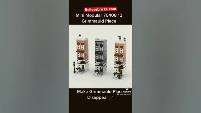 'Video thumbnail for LEGO Mini Modular 76408 12 Grimmauld Place #lego #legoharrypotter #harrypotter #legocity #legomoc'