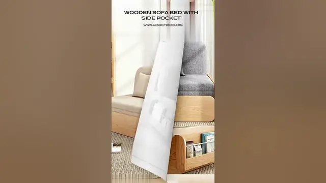 Video thumbnail for Wooden Sofa Bed with Side Pocket | Smart Furniture #shorts