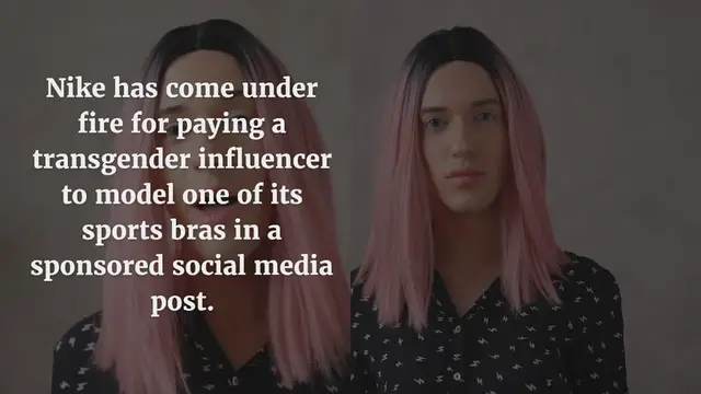 Video thumbnail for Nike under fire for paying transgender influencer to model sports bra