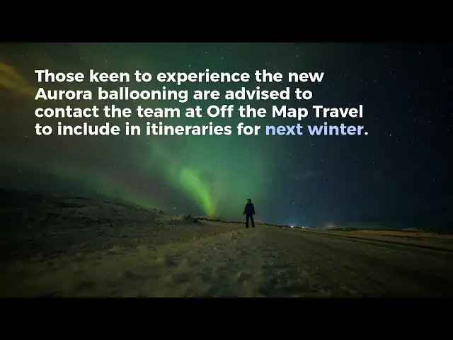 'Video thumbnail for Hot Air Ballooning in the Arctic Sky - Northern Lights'