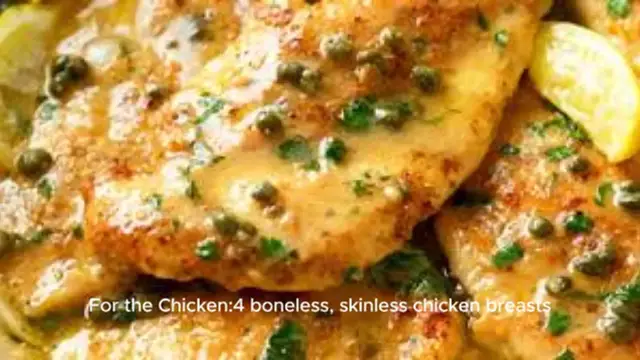 Video thumbnail for Chicken Piccata with Lemon Sauce