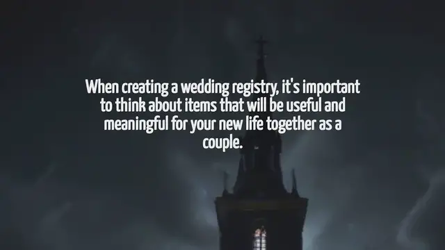 Video thumbnail for What To Put On A Wedding Registry