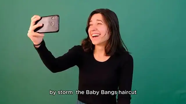 'Video thumbnail for Baby Bangs haircut'