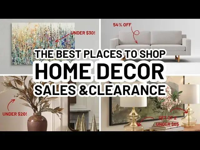 Video thumbnail for HOME DECOR CLEARANCE & SALES - THE BEST PLACES TO SHOP
