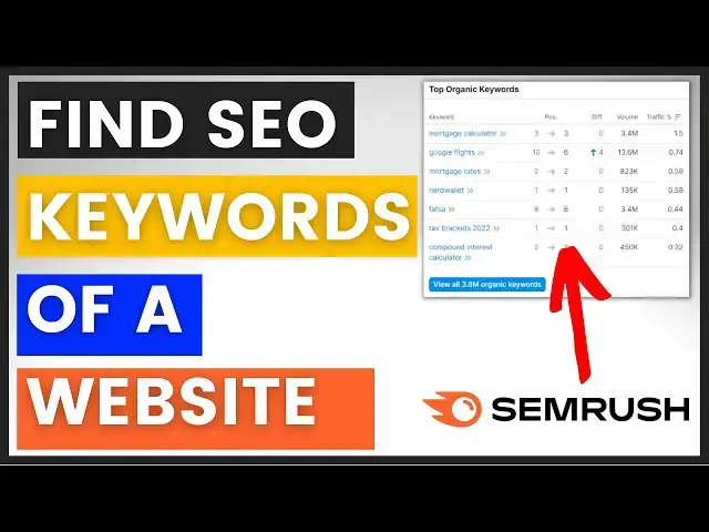 Video thumbnail for How To Find SEO Keywords A Website Is Ranking For? (Using Semrush)