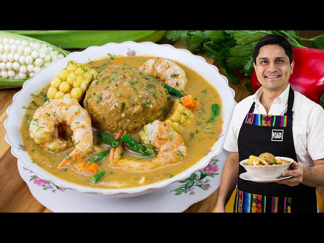 Video thumbnail for Cómo hacer CALDO DE BOLA Ecuatoriano 🇪🇨 con Camarón 🦐 Receta paso a paso | KWA