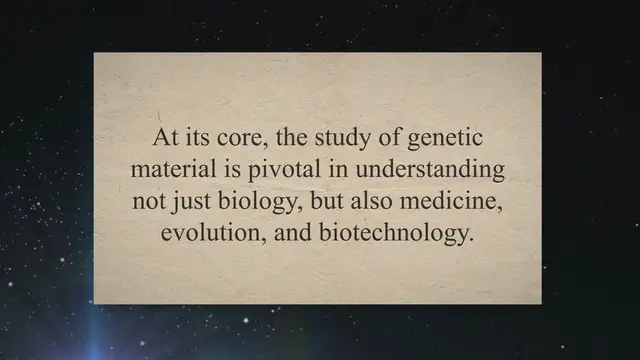 Video thumbnail for Genetic Material The Essence of Lifes Blueprint