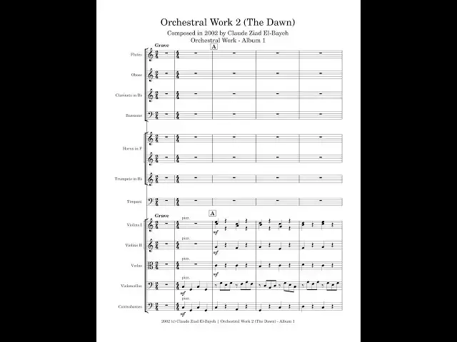 Video thumbnail for Claude Ziad El-Bayeh - Orchestral Work 2 (The Dawn) - Composed in 2002