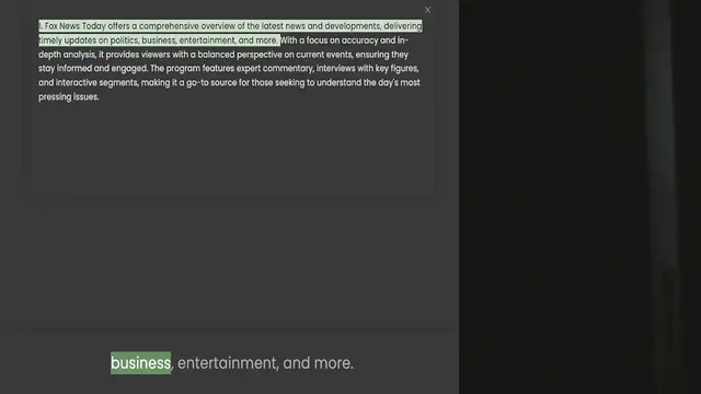 Video thumbnail for timely updates on politics, business, entertainment, and more. With a focus on accuracy and in-depth analysis, it provides viewers with a balanced perspective on current events, ensuring they stay informed and engaged. The program feature